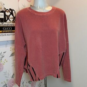 Stateside Coastal Coral Sweatshirt with Black Accents